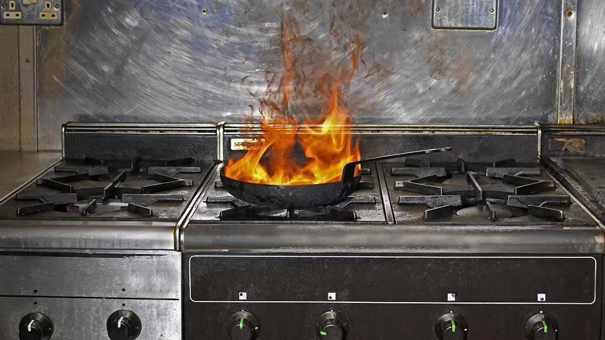 fire and safety at kitchen