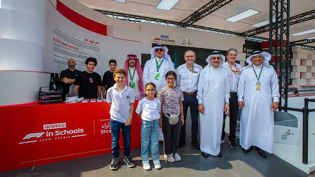 Aramco F1 in schools KSA launch students