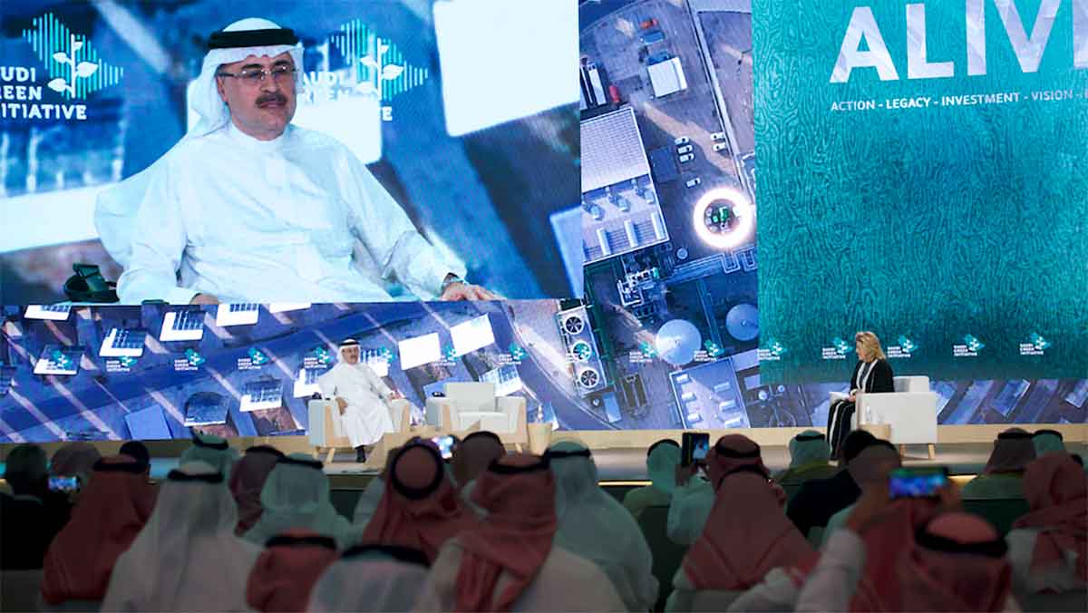 Aramco CEO and president Amin Nasser at Green Initiative Launch interview