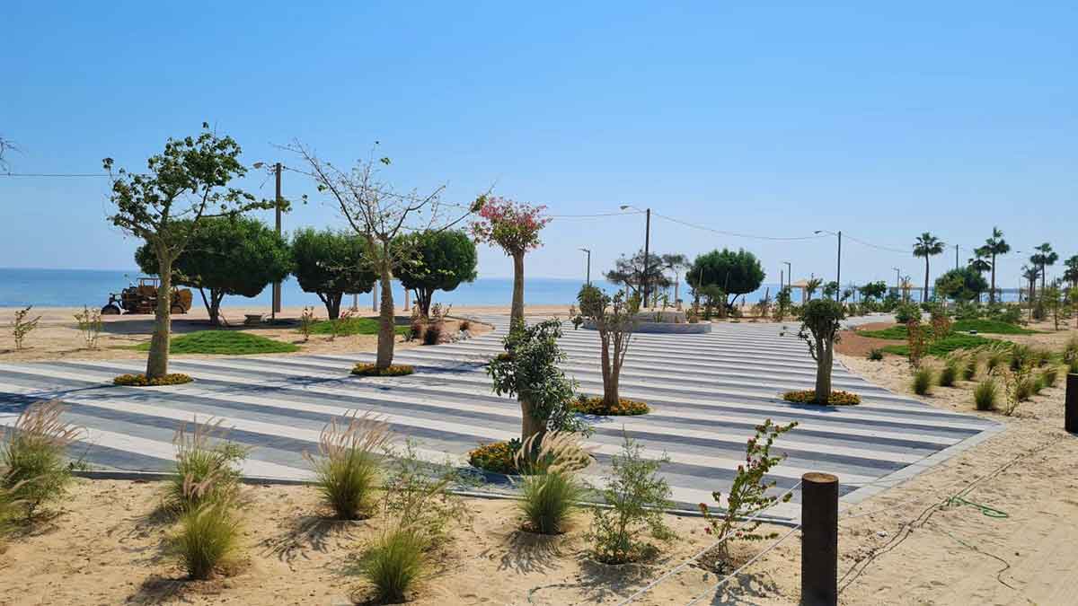 Aramco's Tanajib shoreline park overlooking the Arabian Gulf