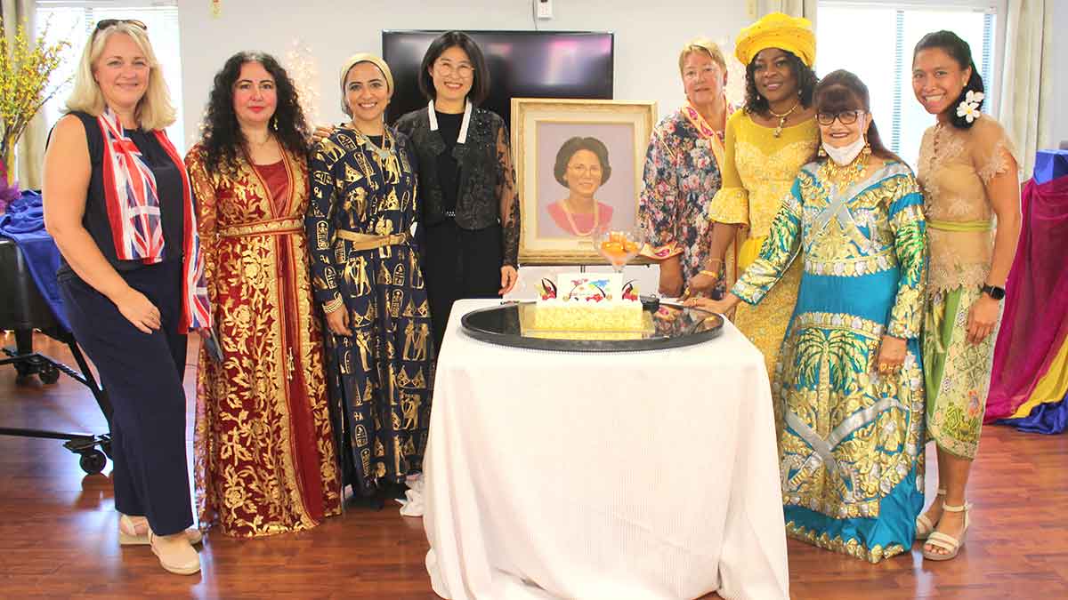 Dhahran Women's Group gathering of current and past Presidents at 75th Founders Day Celebration