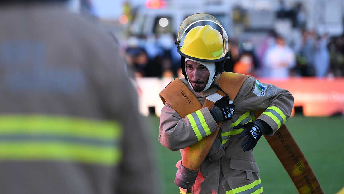 Aramco Feel the Burn Firefighter Challenge competition in Dhahran, Ithra