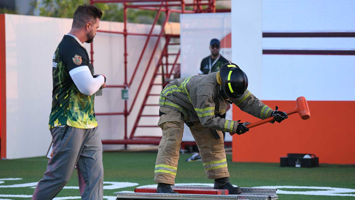 Aramco Feel the Burn Firefighter Challenge competition in Dhahran, Ithra