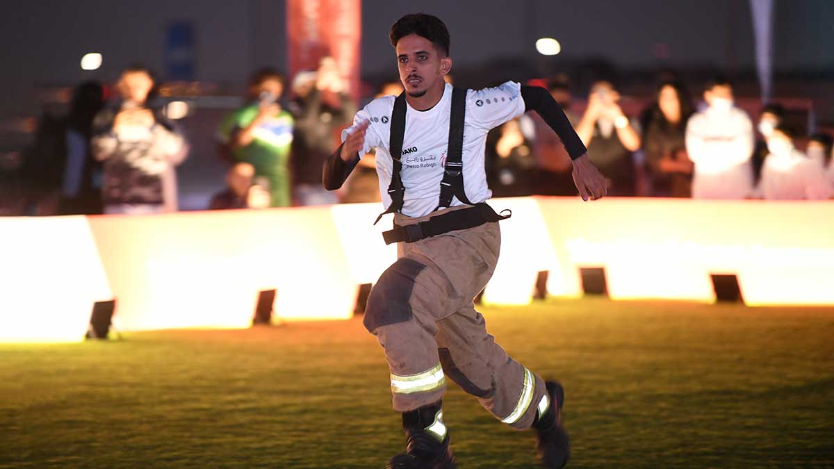 Aramco Feel the Burn Firefighter Challenge competition in Dhahran, Ithra