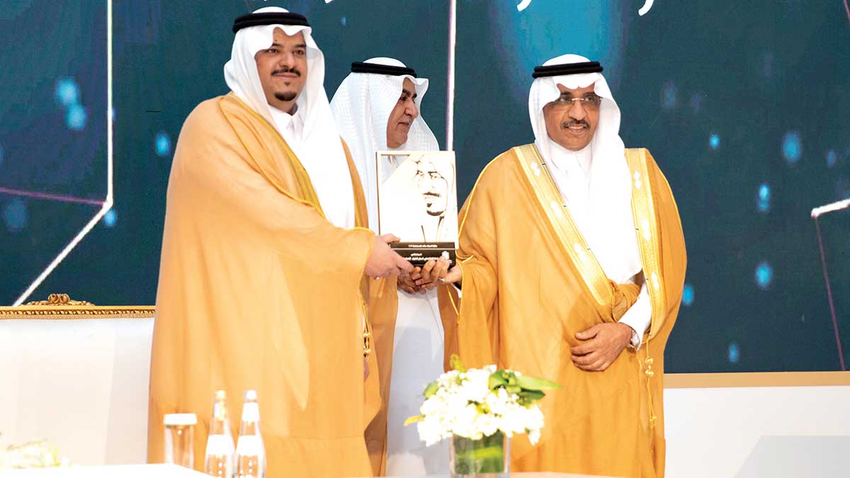 Khalid A. Al-Buraik Aramco Vice President of Southern Area Oil Operations King Khalid Award for Sustainability ceremony North Ghahwar Producing Department