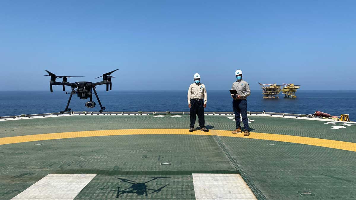 Aramco unmanned aerial vehicles in its offshore operations