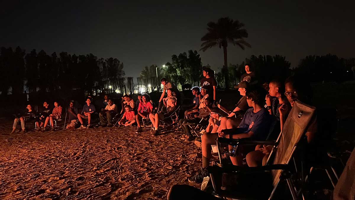 75 years of Scouts in Dhahran around the campfire on Half Moon Beach