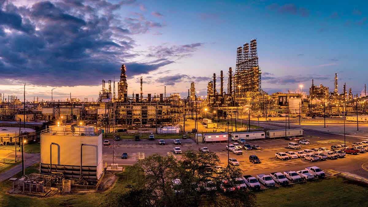 Motiva Refinery in Port Arthur, largest refinery in the U.S.