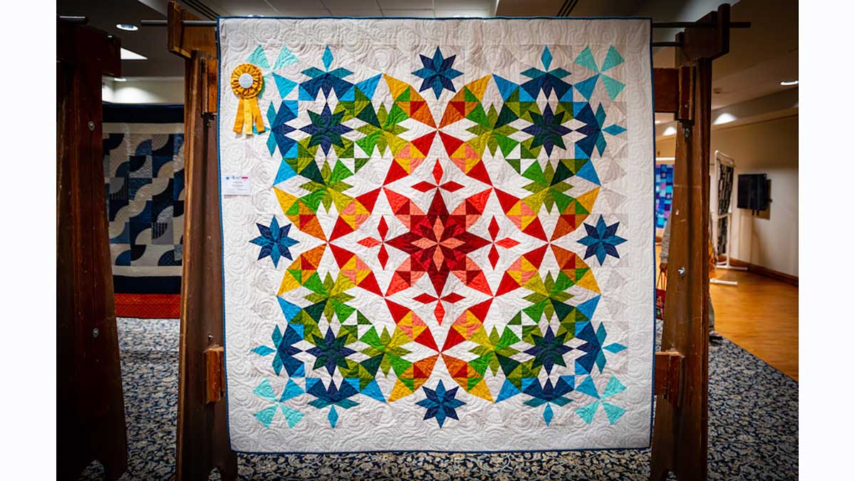 The second place winner in the Traditional category Alaska done by Anolynne Eastman Dhahran Oasis Quilt Group annual show