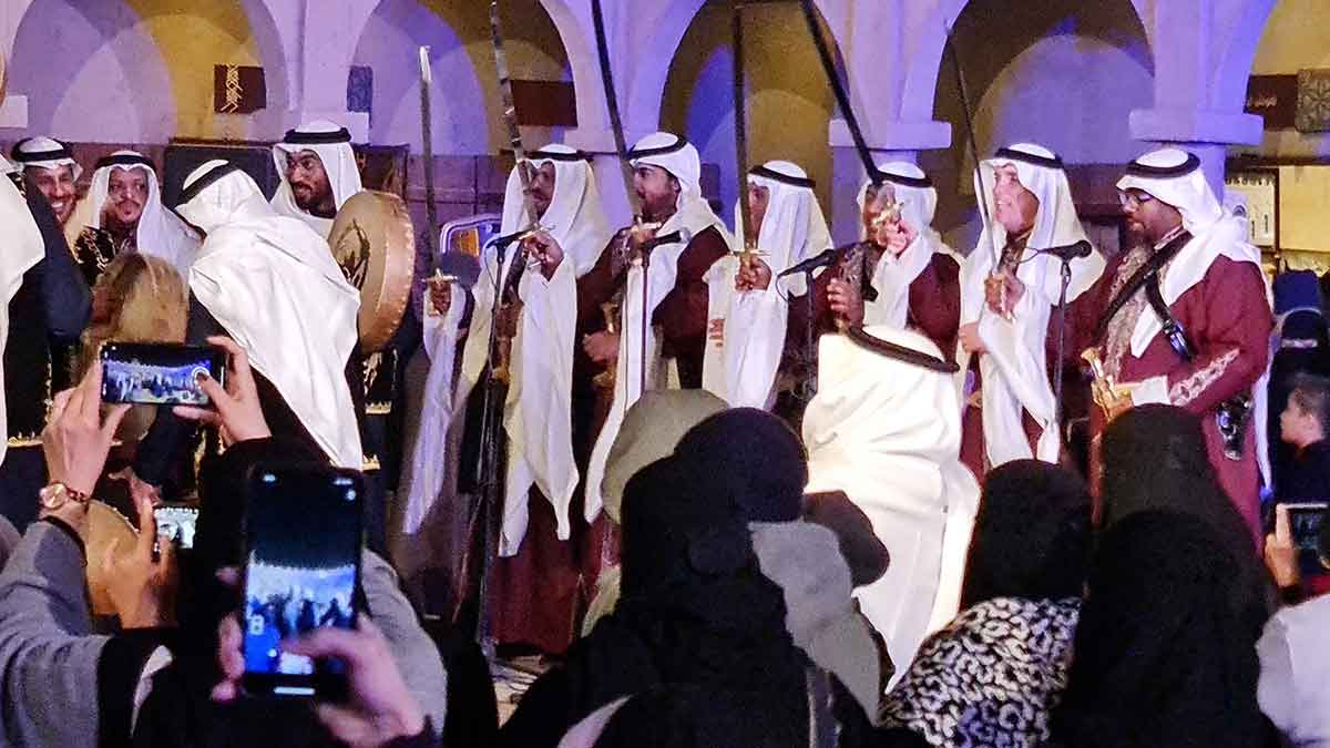 sword dance demonstration at al-hasa date festival