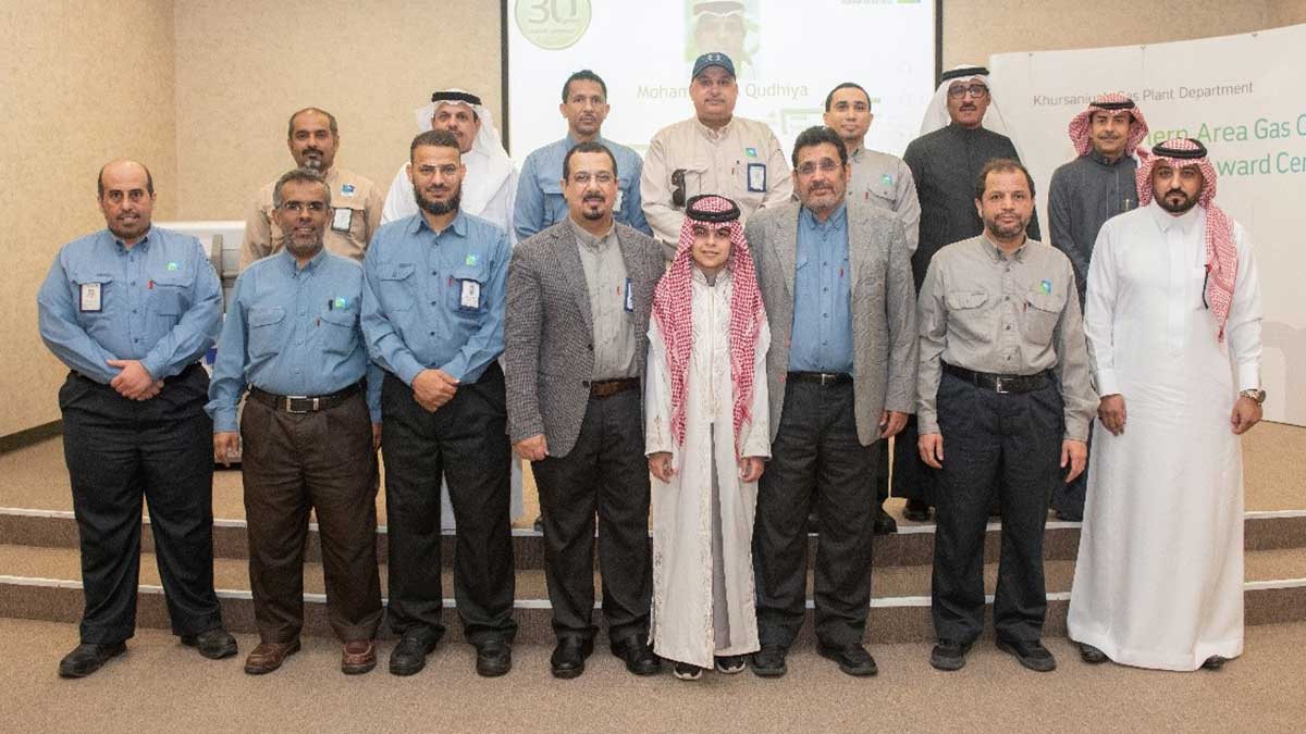 Khursaniyah Gas Plant Jumaan Al-Zahrani, Khalid Al-Harthi employee recognition