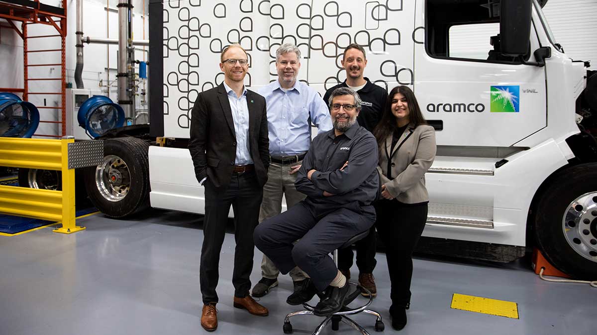 team for the Aramco Research Center - Detroit works on CCUS solutions