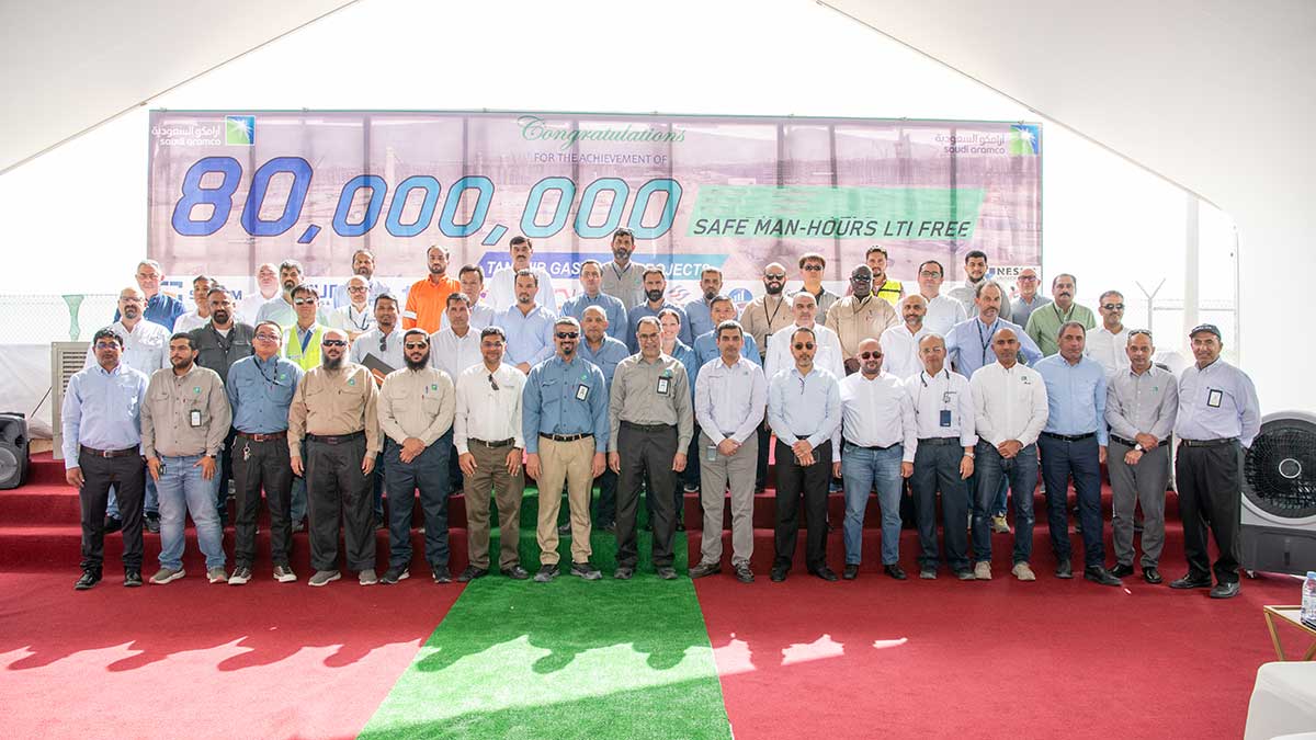 Tanajib Gas Plant Projects Department achieves safety milestone