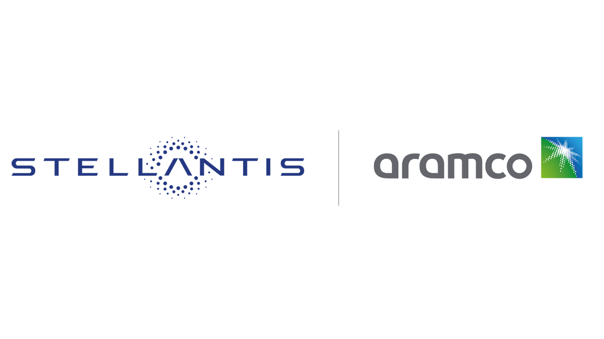 Stellantis Aramco logos