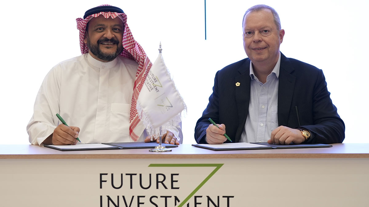 Ahmad O. Al Khowaiter, left, and Peter Terium, at  the Future Investment Initiative.