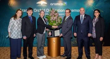 Singapore Botanic Gardens honor Aramco Asia with new orchid, Papilionanda Aramco